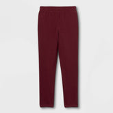 Kids Fleece Jogger Pants Maroon Size L 10/12